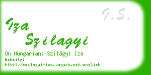 iza szilagyi business card