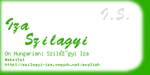 iza szilagyi business card